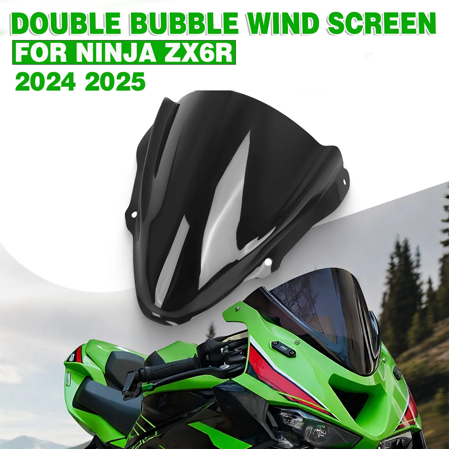 For KAWASAKI NINJA ZX-6R ZX 6R ZX6R 2024 2025 3 Colors Front Windshield Visor Double Bubble Windscreen Baffle Wind Deflectors
For KAWASAKI NINJA ZX-6R ZX 6R ZX6R 2024 2025 3 Colors Front Windshield Visor Double Bubble Windscreen Baffle Wind Deflectors