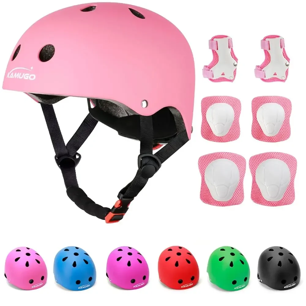 Kids Adjustable Helmet, with Sports Protective Gear Set Knee Elbow Wrist Pads for Toddler Age 2-8 Boys Girls, Bike Skateboar
Kids Adjustable Helmet, with Sports Protective Gear Set Knee Elbow Wrist Pads for Toddler Age 2-8 Boys Girls, Bike Skateboar