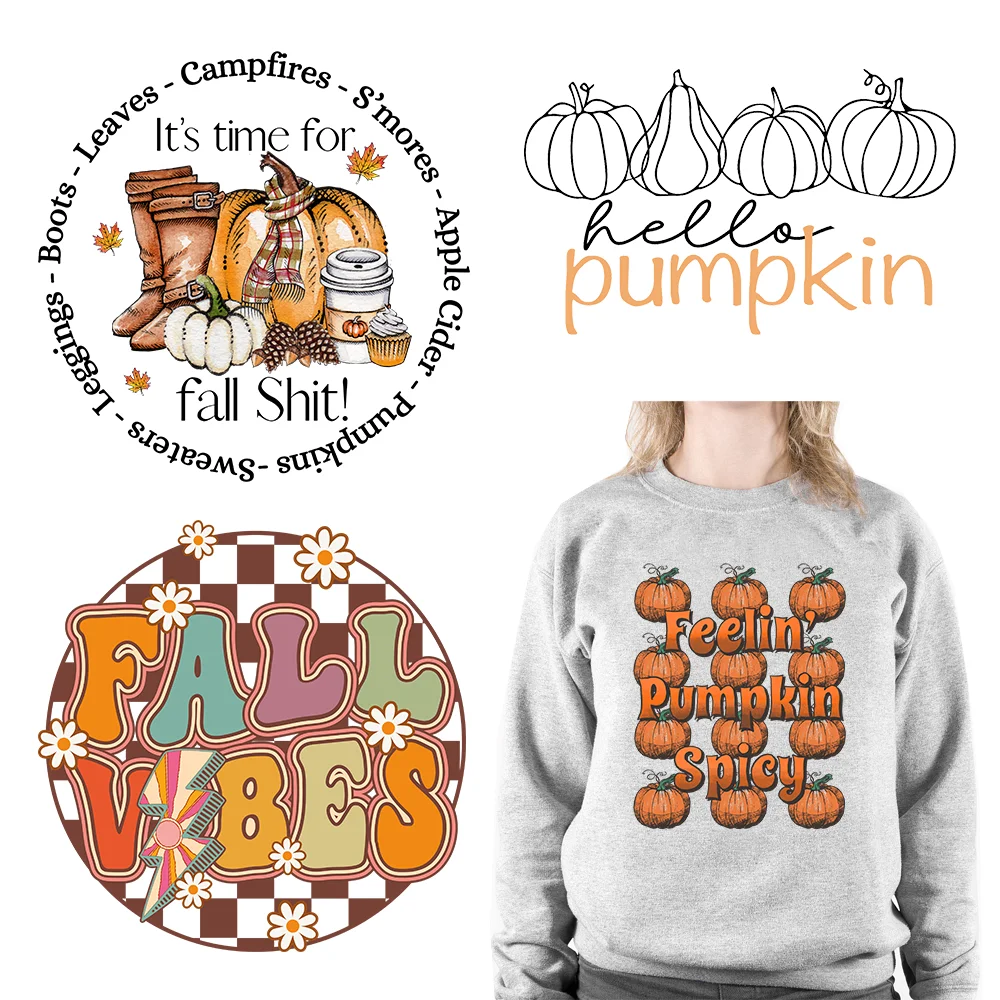 Hello Fall Season Pumpkin Designs Autumn Sweater Weather Washable DTF Transfer Stickers Ready To Press For Clothing Decoration
Hello Fall Season Pumpkin Designs Autumn Sweater Weather Washable DTF Transfer Stickers Ready To Press For Clothing Decoration