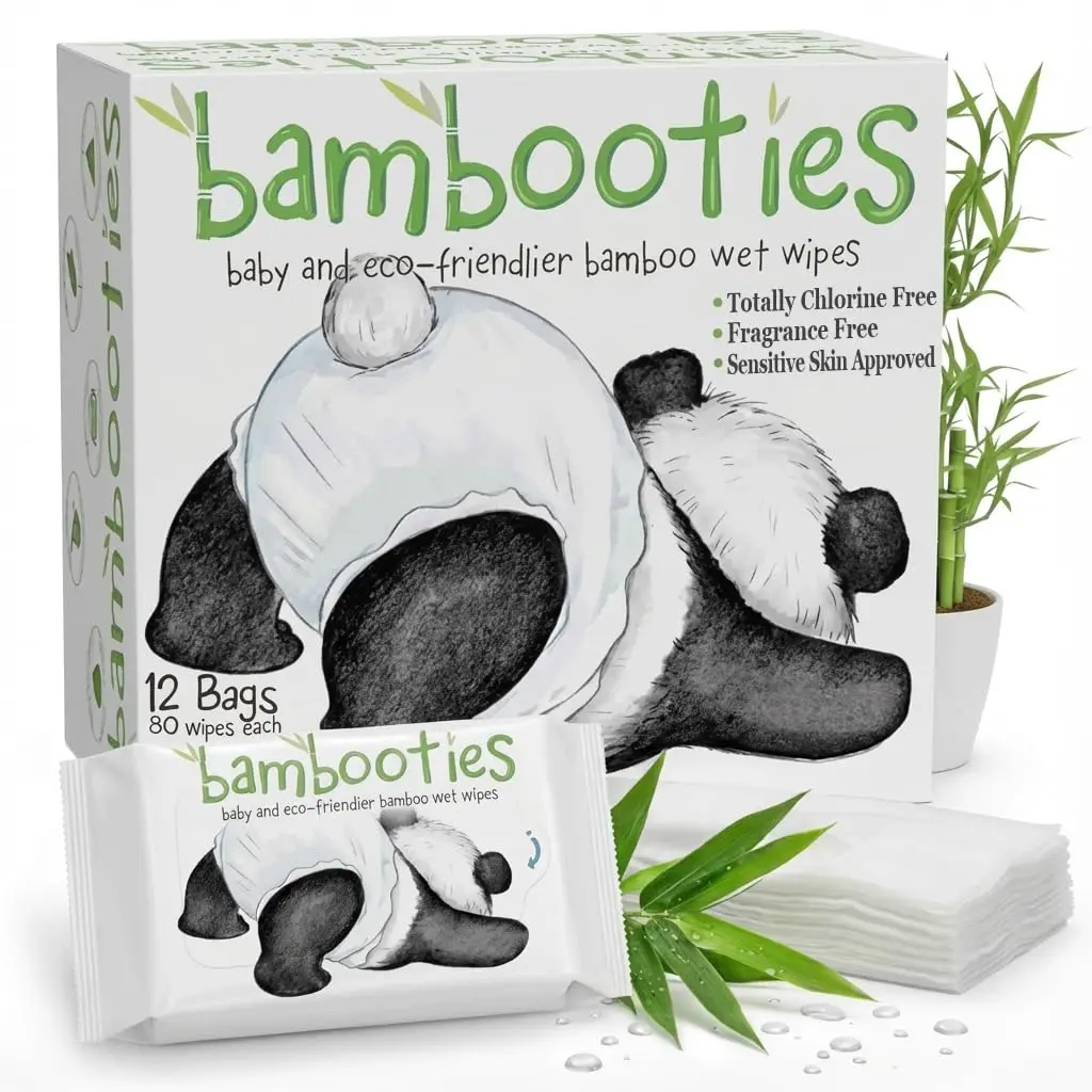 Bamboo Baby Wipes Unscented, Plant-Based for Sensitive Skin, Water-Based Diaper Wipes, 960 Count Bulk Box
Bamboo Baby Wipes Unscented, Plant-Based for Sensitive Skin, Water-Based Diaper Wipes, 960 Count Bulk Box