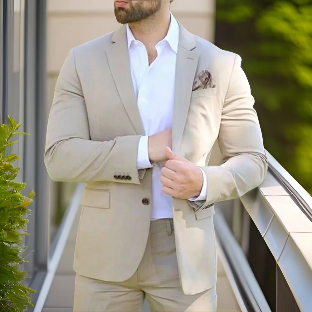 Italian Style Men Suits Slim Fit for Wedding 2 Pcs Business Male Fashion Office Suit Set Notch Casual Party Groom Tuxedos 2024
Italian Style Men Suits Slim Fit for Wedding 2 Pcs Business Male Fashion Office Suit Set Notch Casual Party Groom Tuxedos 2024