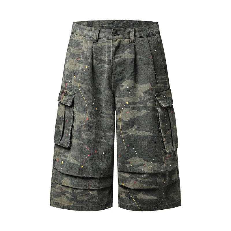 summer brand high-quality men's women's camouflage cropped pants 100% cotton painted graffiti straight loose calf length pants
summer brand high-quality men's women's camouflage cropped pants 100% cotton painted graffiti straight loose calf length pants