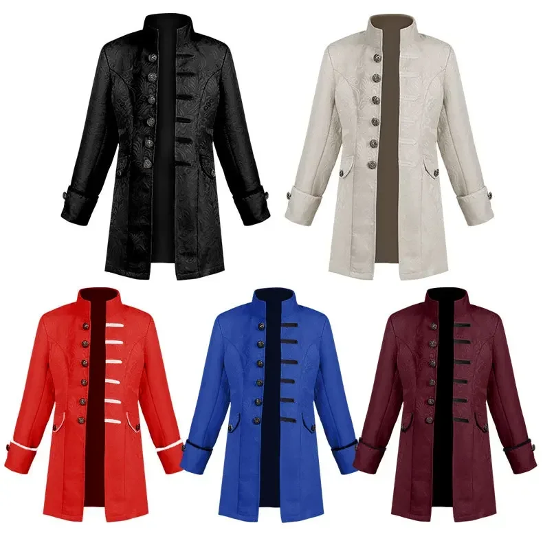 Children Medieval Men's Coat Solid Color Fashion Steampunk Vintage Stand-Up Collar Coat
Children Medieval Men's Coat Solid Color Fashion Steampunk Vintage Stand-Up Collar Coat