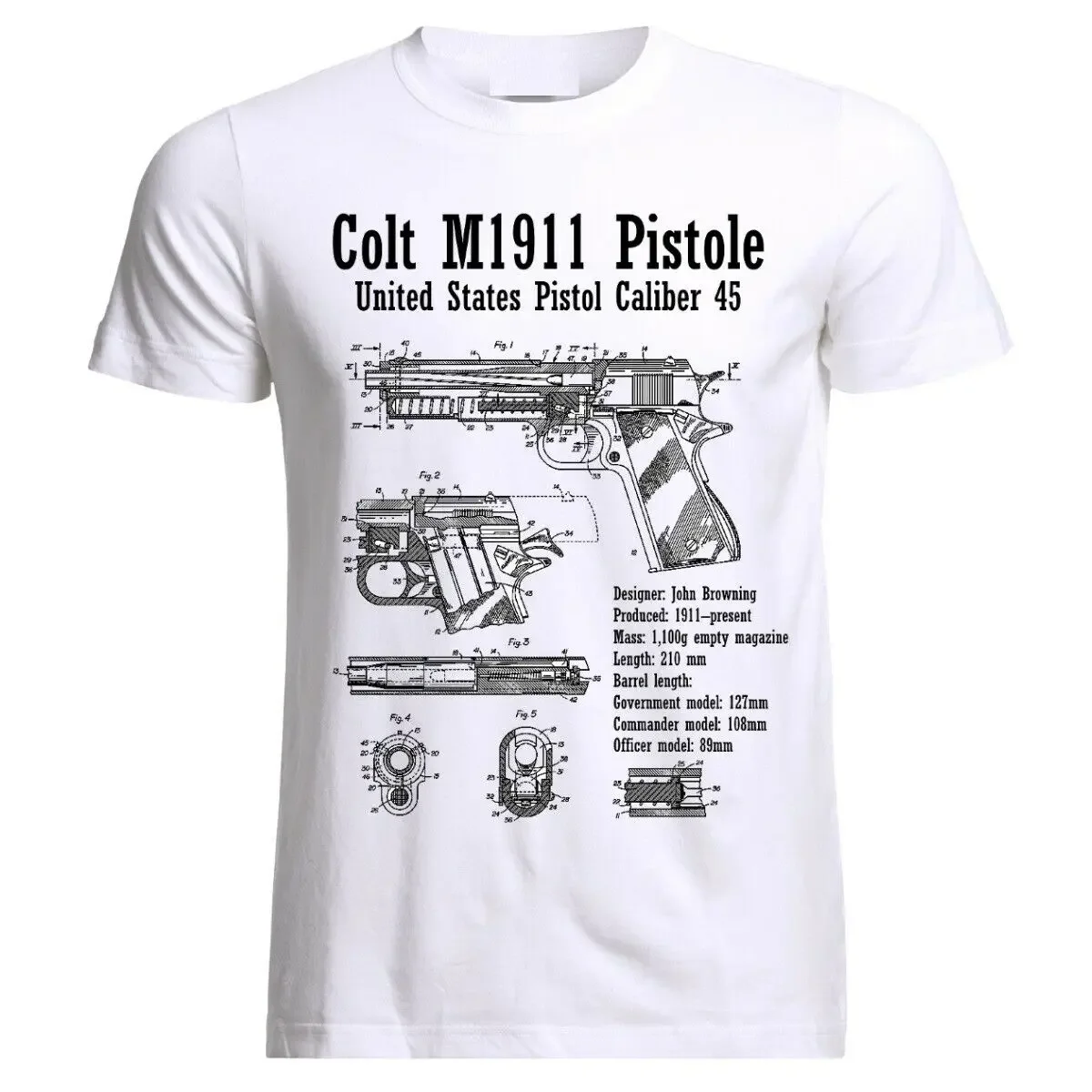 M1911 Handgun Blueprint Pistol Le Pistolet T-Shirt Men's 100% Cotton Casual T-shirts Loose Top New
M1911 Handgun Blueprint Pistol Le Pistolet T-Shirt Men's 100% Cotton Casual T-shirts Loose Top New