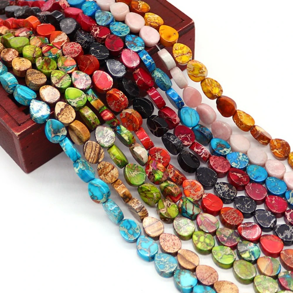 Water Drop Shape Natural Emperor Stone Beads 8x10mm Straight Holes Loose Bead 1 Strand For DIY Making Retro Necklace Bracelet
Water Drop Shape Natural Emperor Stone Beads 8x10mm Straight Holes Loose Bead 1 Strand For DIY Making Retro Necklace Bracelet