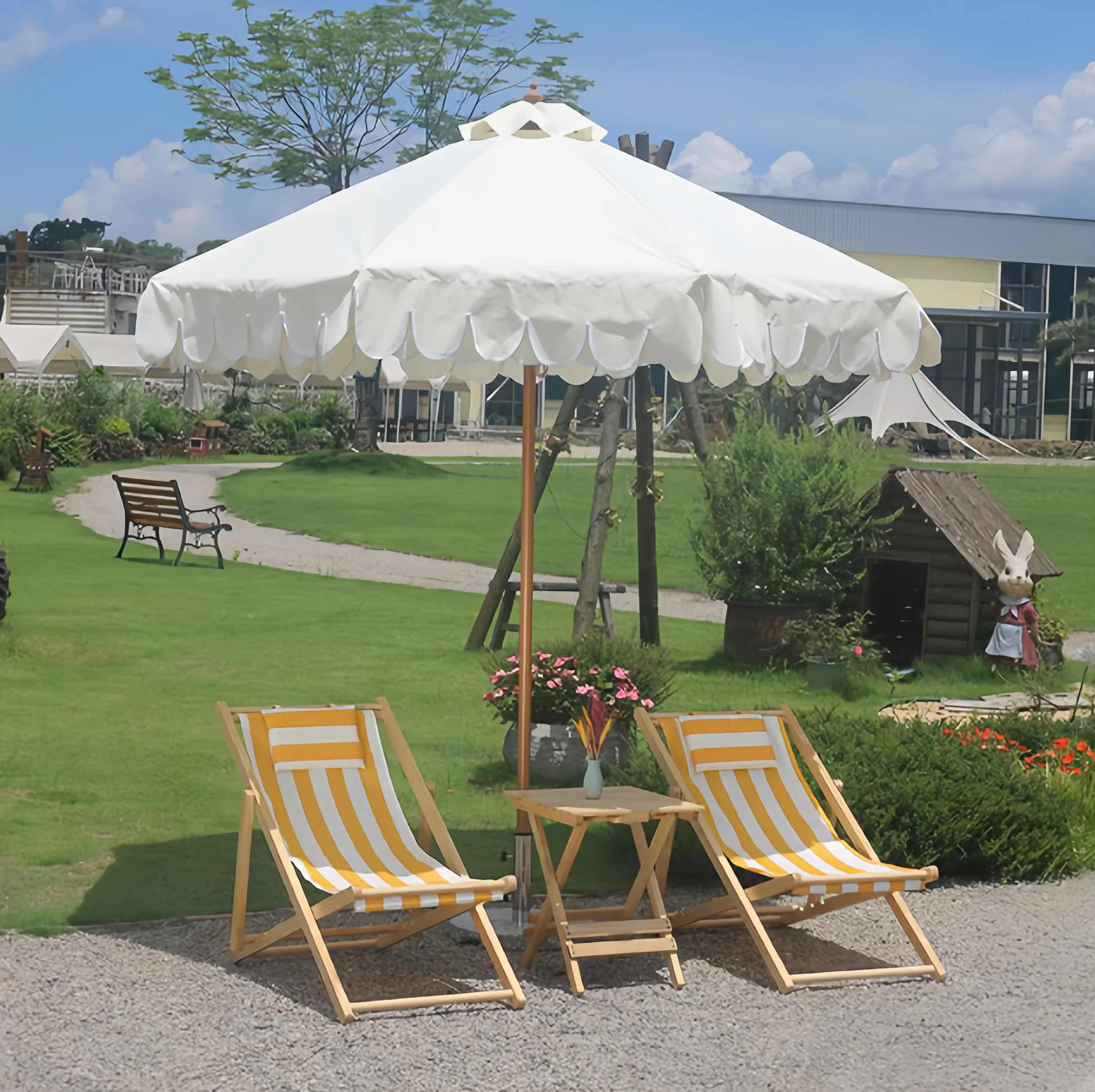 Factory Stock of Double-layer Wavy Outdoor Beach Sunshade Umbrellas
Factory Stock of Double-layer Wavy Outdoor Beach Sunshade Umbrellas