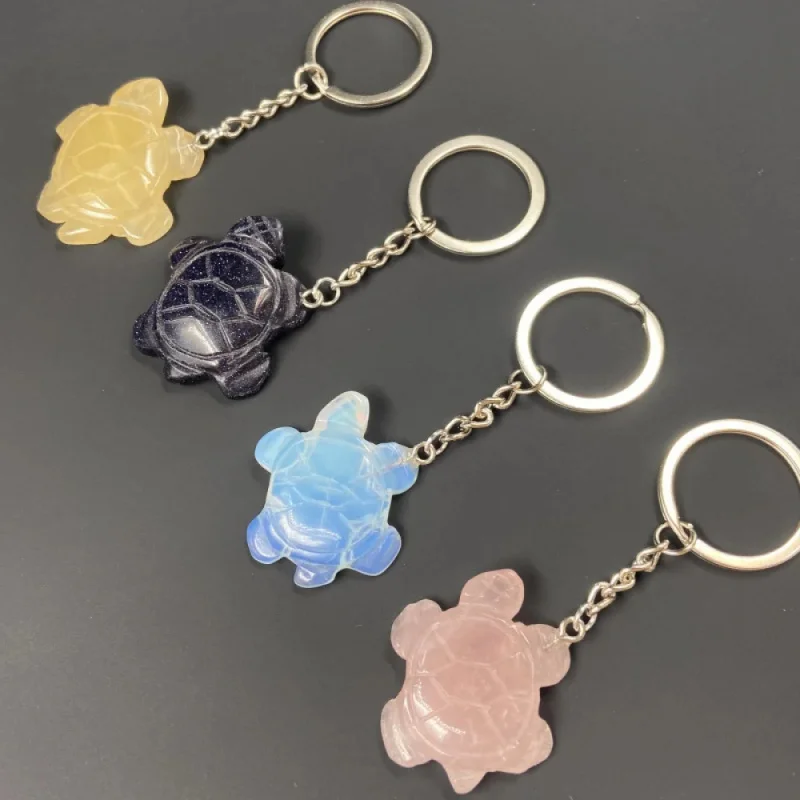 Sweet Retro Rose Quartz Healing Agate Turtle Keychain Charm Bulk Wholesale Natural Stone Crystal Pendent Cute Keyrings for Women
Sweet Retro Rose Quartz Healing Agate Turtle Keychain Charm Bulk Wholesale Natural Stone Crystal Pendent Cute Keyrings for Women