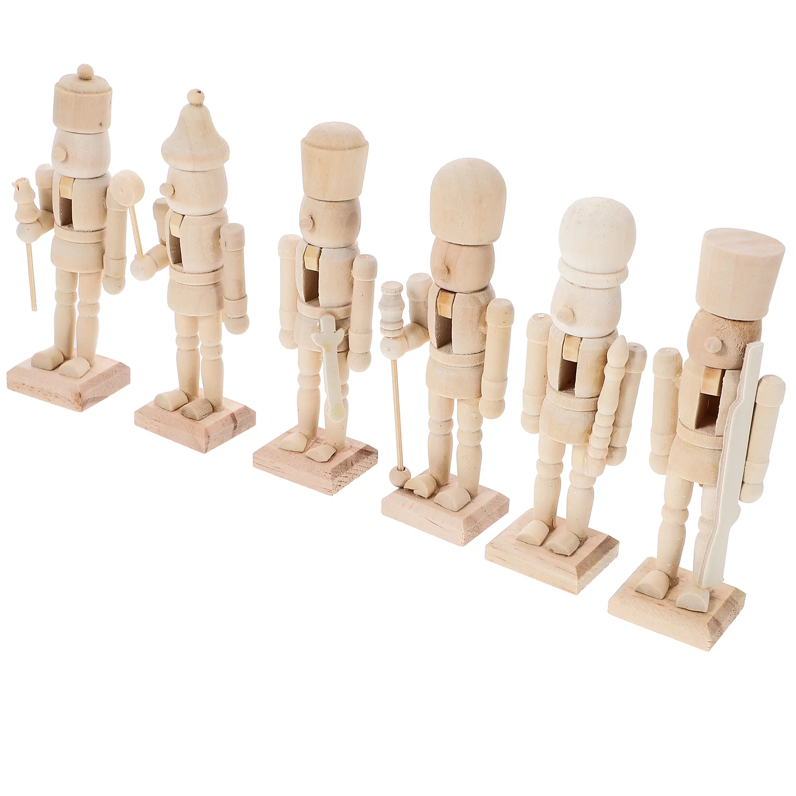 6 Pcs White Embryo Nutcracker School Painting DIY Christmas Wood Wooden Decor Gift Child
6 Pcs White Embryo Nutcracker School Painting DIY Christmas Wood Wooden Decor Gift Child