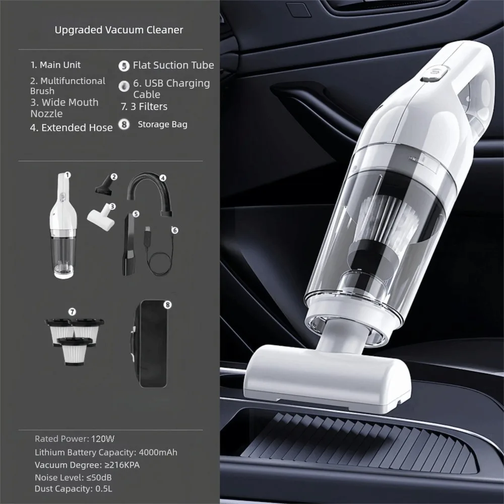 Large Suction Handheld Vacuum Cleaner High Power USB Charging Pet Hair Cleaner Portable Dual Use Cordless Vacuum Cleaner
Large Suction Handheld Vacuum Cleaner High Power USB Charging Pet Hair Cleaner Portable Dual Use Cordless Vacuum Cleaner