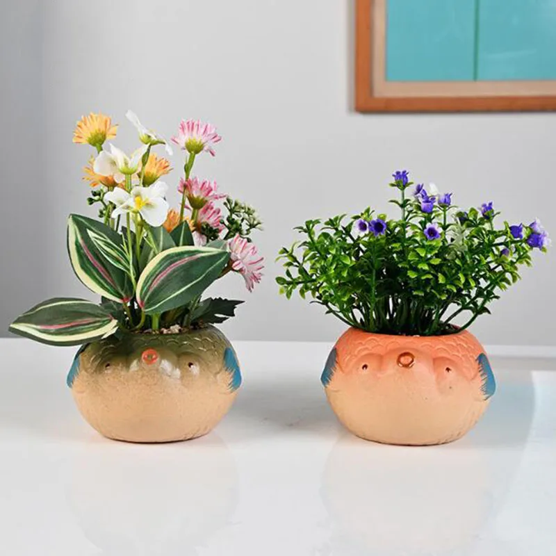 Artificial Goldfish Flowerpot Ceramic Bonsai Vase Fleshy Plant Pot Desktopt Ornaments Planter Garden Art Home Decor
Artificial Goldfish Flowerpot Ceramic Bonsai Vase Fleshy Plant Pot Desktopt Ornaments Planter Garden Art Home Decor
