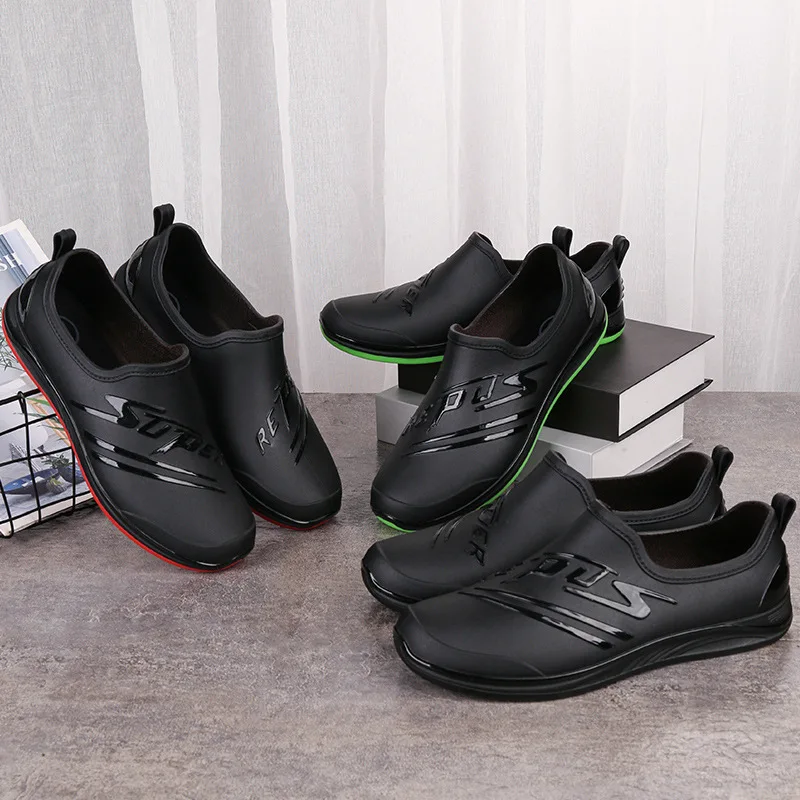 Men's Low-Top Thickened Work Rain Boots Anti-Slip Kitchen Gloves Breathable Plastic Sole Durable Waterproof Mud Shoes
Men's Low-Top Thickened Work Rain Boots Anti-Slip Kitchen Gloves Breathable Plastic Sole Durable Waterproof Mud Shoes