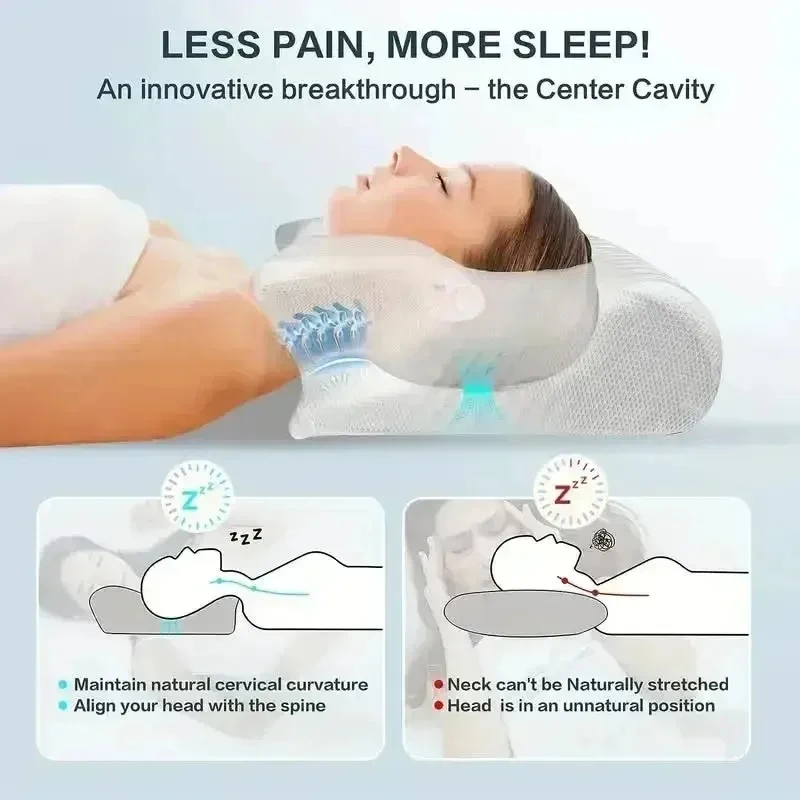 New Horn Butterfly Cervical Pillow – Slow Rebound Memory Foam, Heart Shape Design, Orthopedic Support for Neck Spine & Sleeping
New Horn Butterfly Cervical Pillow – Slow Rebound Memory Foam, Heart Shape Design, Orthopedic Support for Neck Spine & Sleeping
