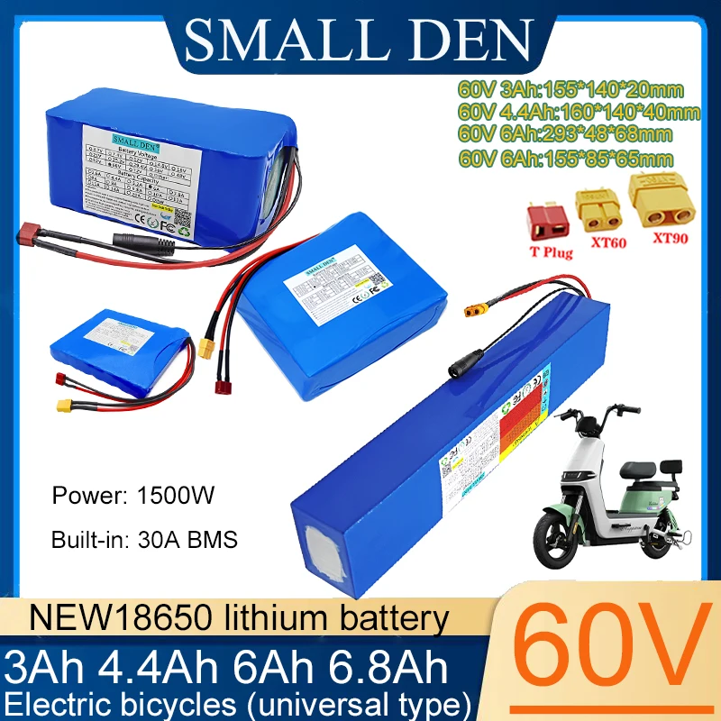 Литиевая аккумуляторная батарея 60В 2.6Ач 3Ач 3.4Ач 4.4Ач 5.2Ач 6Ач 6.8Ач 18650 с BMS для электросамоката 900Вт / моноколеса
Литиевая аккумуляторная батарея 60В 2.6Ач 3Ач 3.4Ач 4.4Ач 5.2Ач 6Ач 6.8Ач 18650 с BMS для электросамоката 900Вт / моноколеса