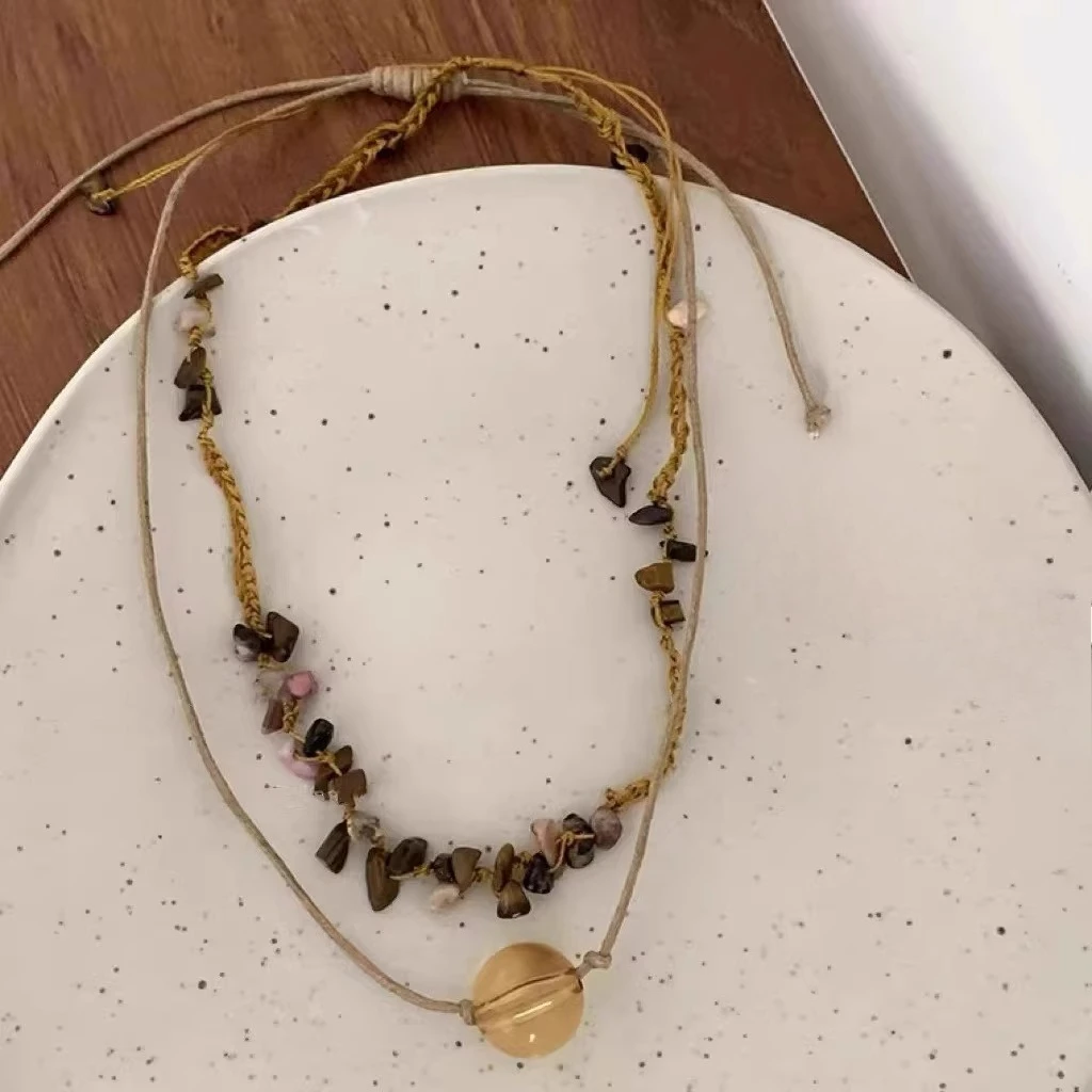 Ethnic style long double-layer necklace New Chinese Mori literary stacked accessories
Ethnic style long double-layer necklace New Chinese Mori literary stacked accessories