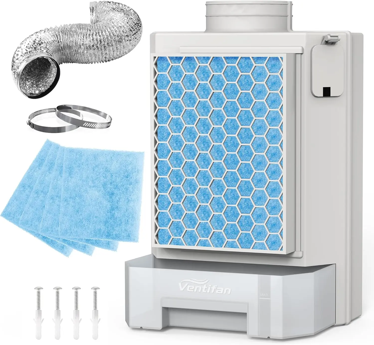 Indoor Dryer Vent Kit with Stainless Steel Filter, 4-Piece Polyester Filters & Vent Hose for Electric Dryer
Indoor Dryer Vent Kit with Stainless Steel Filter, 4-Piece Polyester Filters & Vent Hose for Electric Dryer