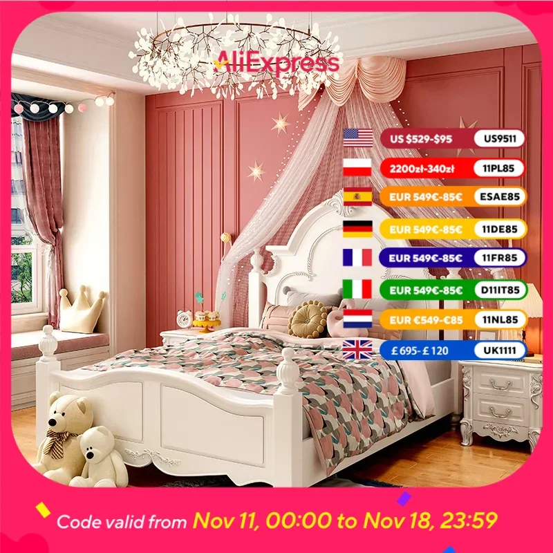 Design Princess Luxury Bed Modern Loft Wood Storage Girls Children Beds Frame Mattress Camas De Dormitorio Home Furniture
Design Princess Luxury Bed Modern Loft Wood Storage Girls Children Beds Frame Mattress Camas De Dormitorio Home Furniture