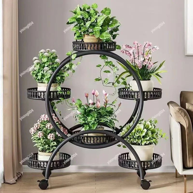 Wheeled Movable Metal Flower Rack Multi Tier Floor Plant Stand For Indoor Balcony Greenery
Wheeled Movable Metal Flower Rack Multi Tier Floor Plant Stand For Indoor Balcony Greenery