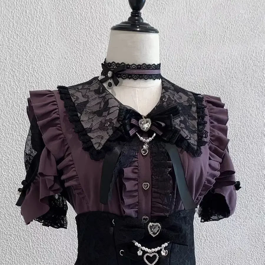 Japanese Lolita Kawaii Lace Design Shirt Woman Preppy Style Sweet Slim Elegant Harajuku Tops Female Chic Korean Popular Clothes
Japanese Lolita Kawaii Lace Design Shirt Woman Preppy Style Sweet Slim Elegant Harajuku Tops Female Chic Korean Popular Clothes