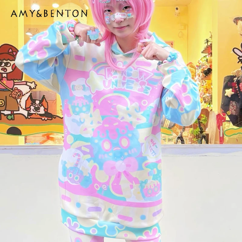 New Original Design Y2k Subculture Women's Hooded Sweatshirt Japanese Sweet Cool Cute Versatile Slimming Yoga Pants Sets Ladies
New Original Design Y2k Subculture Women's Hooded Sweatshirt Japanese Sweet Cool Cute Versatile Slimming Yoga Pants Sets Ladies