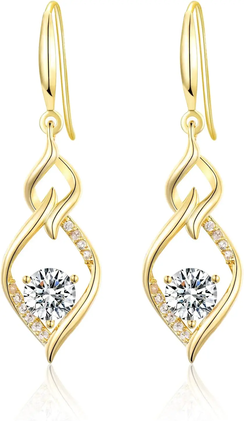 Sterling Silver Drop Earrings for Women, Hypoallergenic CZ Wire Loop Marquise Dangle Jewelry Gift
Sterling Silver Drop Earrings for Women, Hypoallergenic CZ Wire Loop Marquise Dangle Jewelry Gift