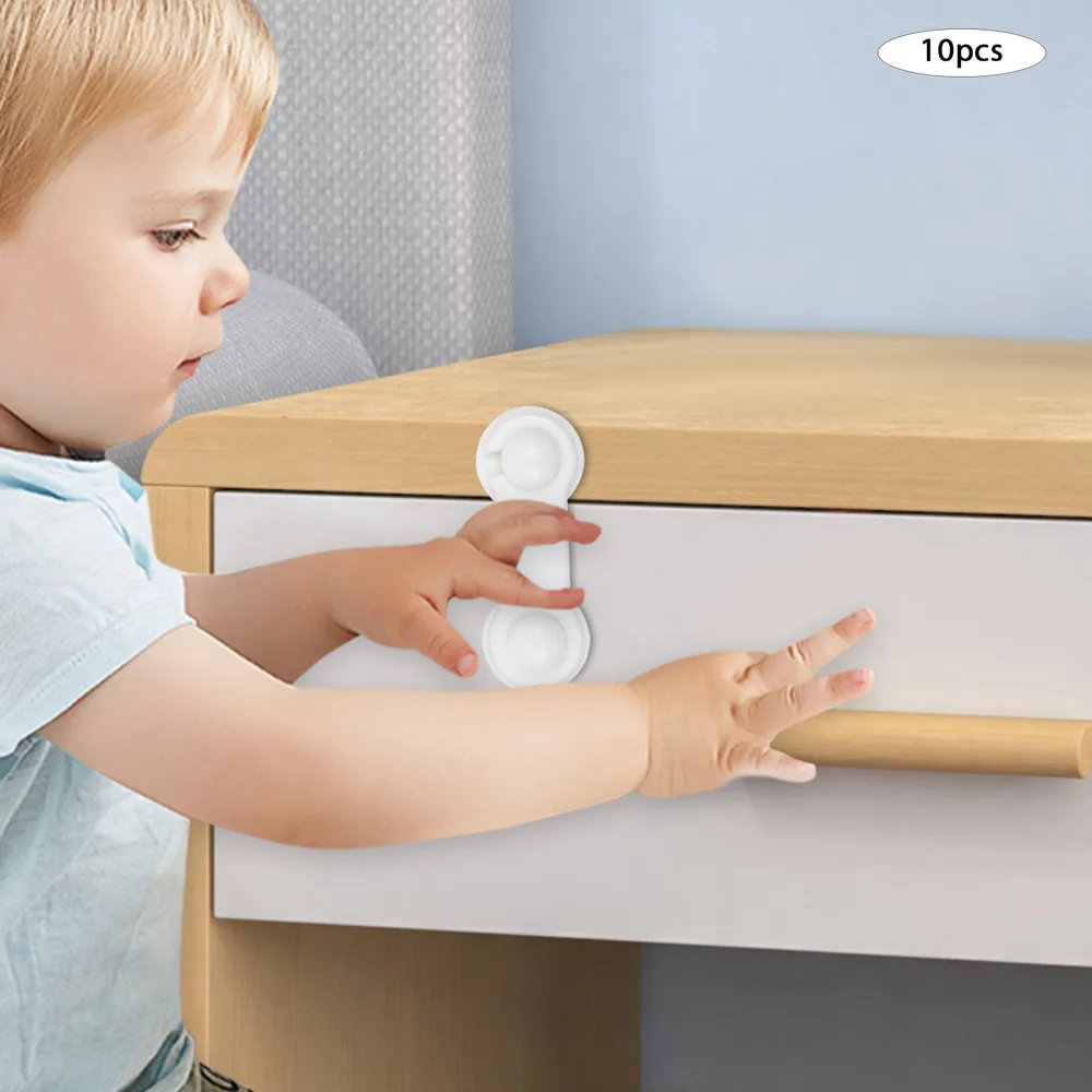10 Pieces Simple Thicker Cabinet Locks Child Safety Latche Baby Proof Lock Drawer Door White Non-marking adhesive for Baby & Pet
10 Pieces Simple Thicker Cabinet Locks Child Safety Latche Baby Proof Lock Drawer Door White Non-marking adhesive for Baby & Pet