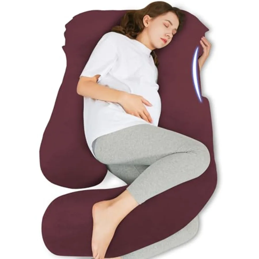 U-Shaped Pregnancy Pillow for Sleeping - Full Body Maternity Support Pillow with Cooling Removable Cover - Comfort for Back, Hi
U-Shaped Pregnancy Pillow for Sleeping - Full Body Maternity Support Pillow with Cooling Removable Cover - Comfort for Back, Hi