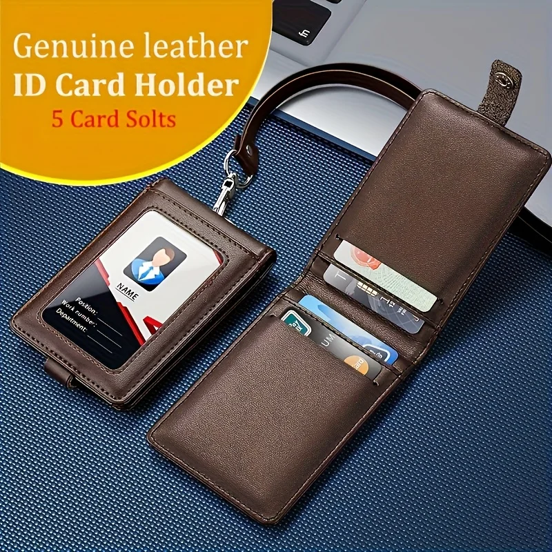 Leather ID Tag Badge Holder Protective with Lanyard Employee Pass Work Card Case Buckle Photocard Flip Chest Card Bag
Leather ID Tag Badge Holder Protective with Lanyard Employee Pass Work Card Case Buckle Photocard Flip Chest Card Bag