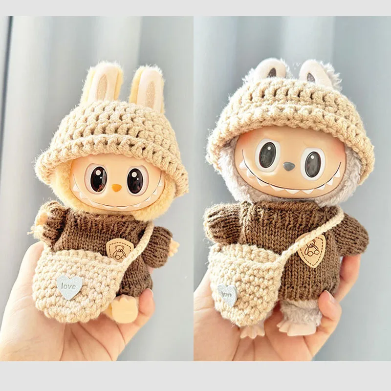 15cm/17cm Labubu II Dolls Clothes Cute Sweater Hat Bag 3-piece Set Sitting Party Accessories Clothing Plush Doll's Clothes
15cm/17cm Labubu II Dolls Clothes Cute Sweater Hat Bag 3-piece Set Sitting Party Accessories Clothing Plush Doll's Clothes