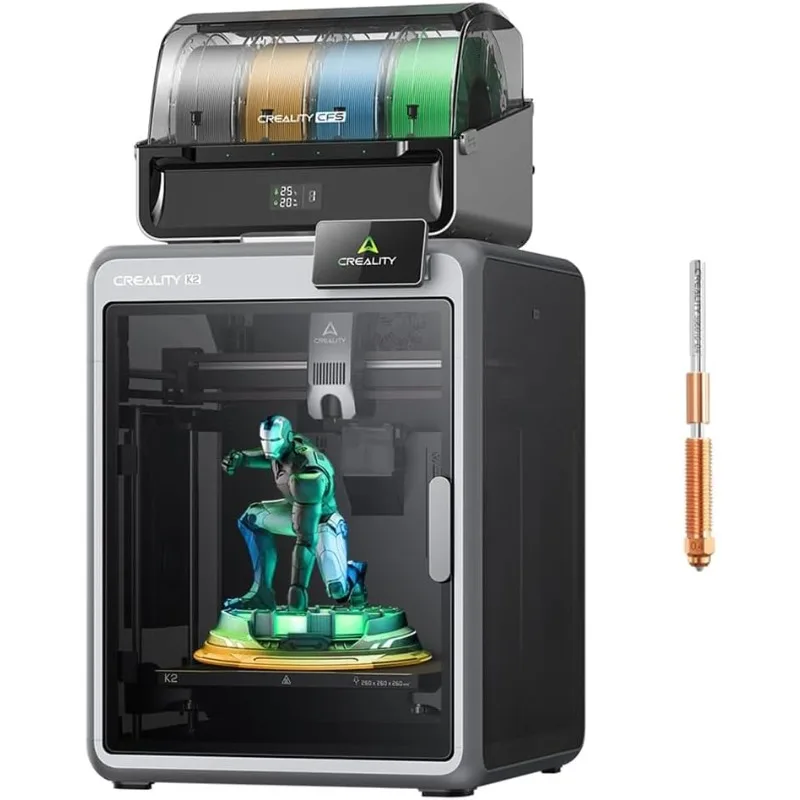 Official Creality K2 Combo 3D Printer, Multicolor 3D Printers with CFS, 600mm/s Printing Speed 300℃ Direct Drive Extruder Auto L
Official Creality K2 Combo 3D Printer, Multicolor 3D Printers with CFS, 600mm/s Printing Speed 300℃ Direct Drive Extruder Auto L