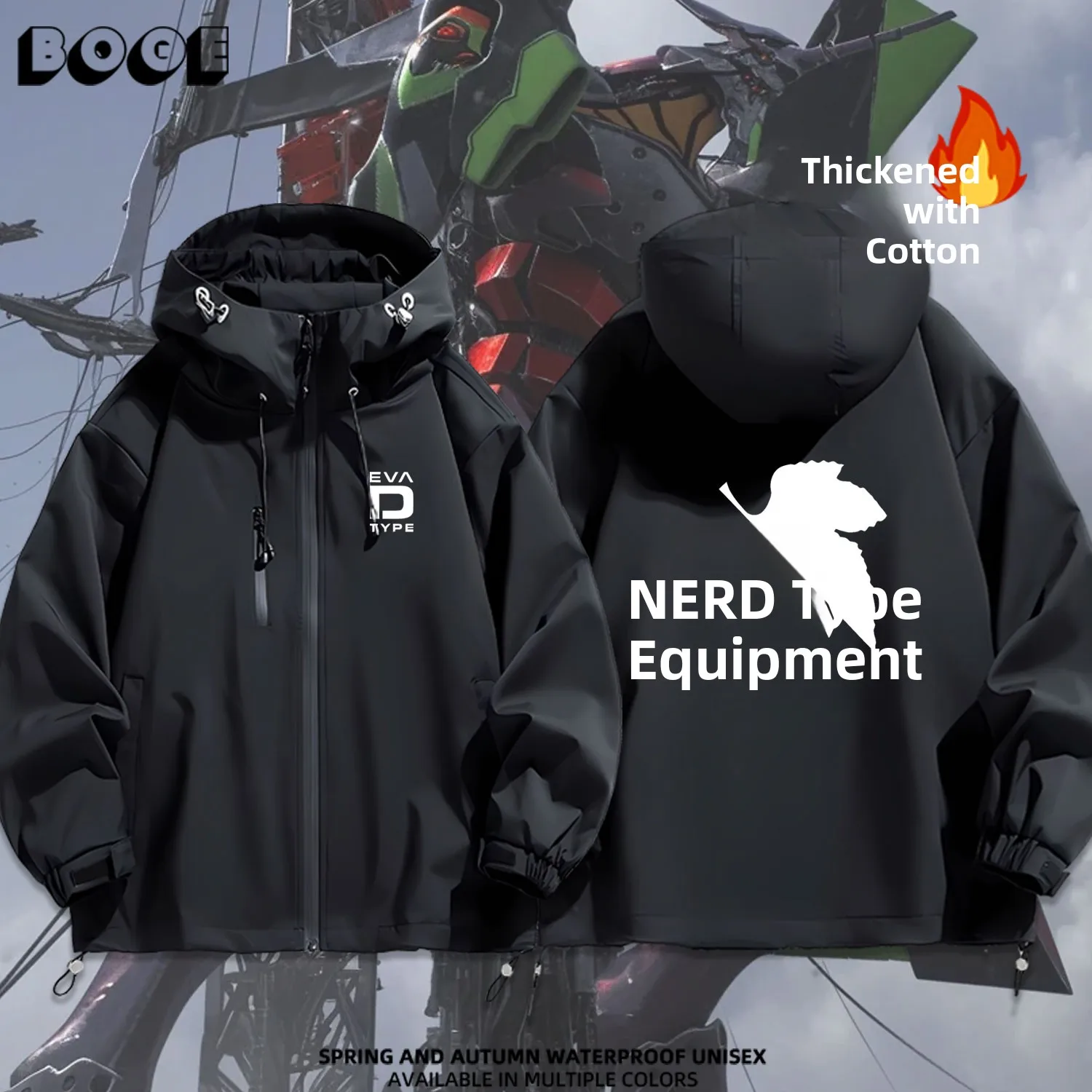 Утепленная хлопковая куртка с капюшоном EVA в стиле аниме, повседневная, для активного отдыха, унисекс, весна-осень
Утепленная хлопковая куртка с капюшоном EVA в стиле аниме, повседневная, для активного отдыха, унисекс, весна-осень