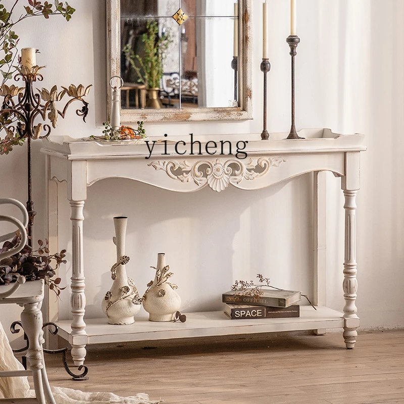 XL entrance table solid wood retro shelf floor-to-ceiling living room corridor against the wall
XL entrance table solid wood retro shelf floor-to-ceiling living room corridor against the wall