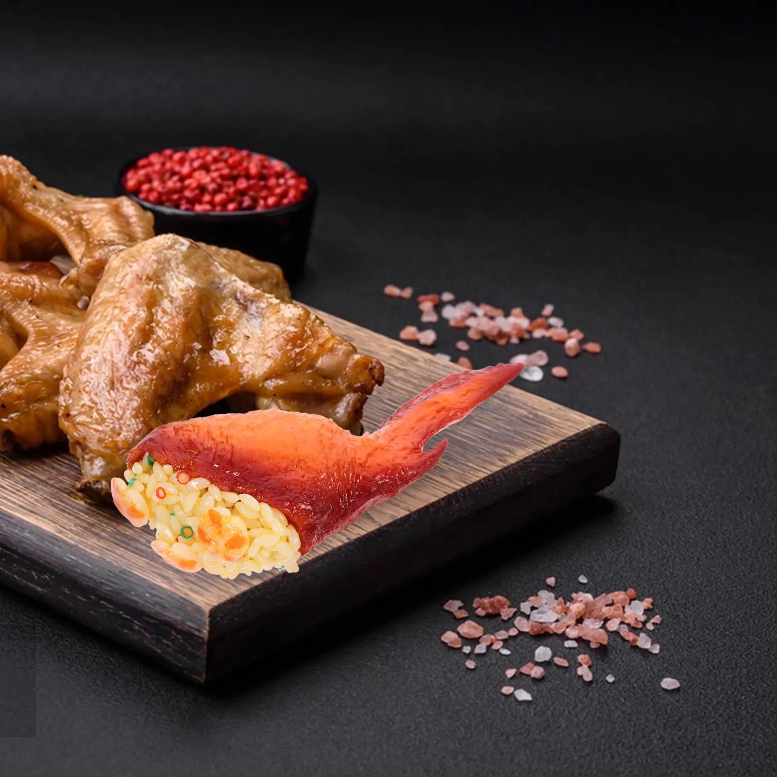Chicken Wing Model Fake Wings Party Drumstick Display with Fries Mutton Chops Ornament Hair Clip Flats Only Thighs
Chicken Wing Model Fake Wings Party Drumstick Display with Fries Mutton Chops Ornament Hair Clip Flats Only Thighs