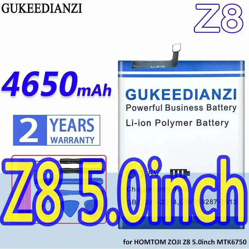 Environmentally Friendly 4650Mah Mobile Phone Battery For Homtom Zoji Z8 5.0Inch MTK6750
Environmentally Friendly 4650Mah Mobile Phone Battery For Homtom Zoji Z8 5.0Inch MTK6750