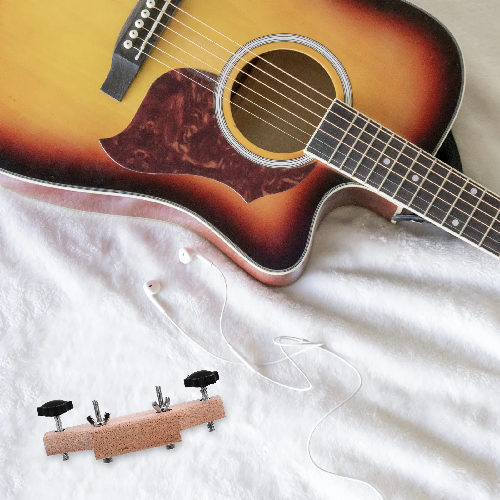 Guitar Bridge Clamp Durable High Hardness Fixture Easy to Install and Operate Guitar Repair Maintenance Accessory
Guitar Bridge Clamp Durable High Hardness Fixture Easy to Install and Operate Guitar Repair Maintenance Accessory