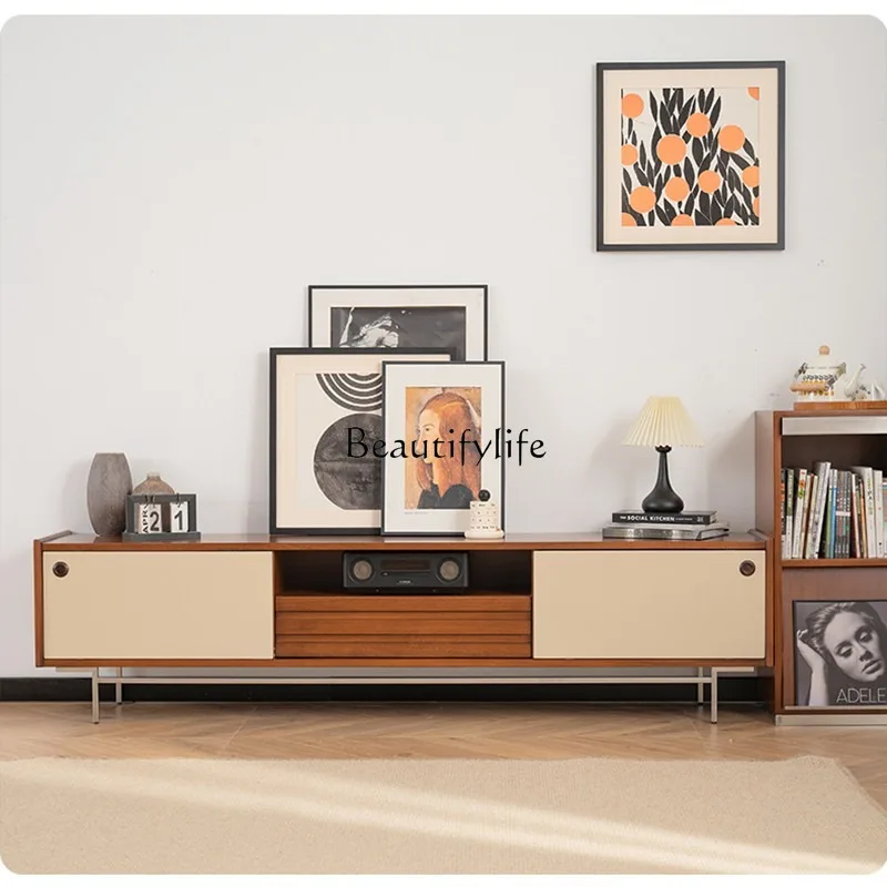 Nordic retro solid wood TV cabinet modern home living room storage floor cabinet
Nordic retro solid wood TV cabinet modern home living room storage floor cabinet
