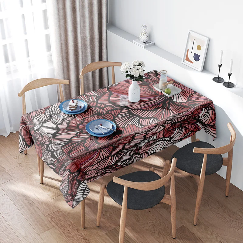 Modern Bohemian TableclothBlack Red White Floral Dining Room Decor with Fringed Edges Ideal for Weddings and Home Parties
Modern Bohemian TableclothBlack Red White Floral Dining Room Decor with Fringed Edges Ideal for Weddings and Home Parties
