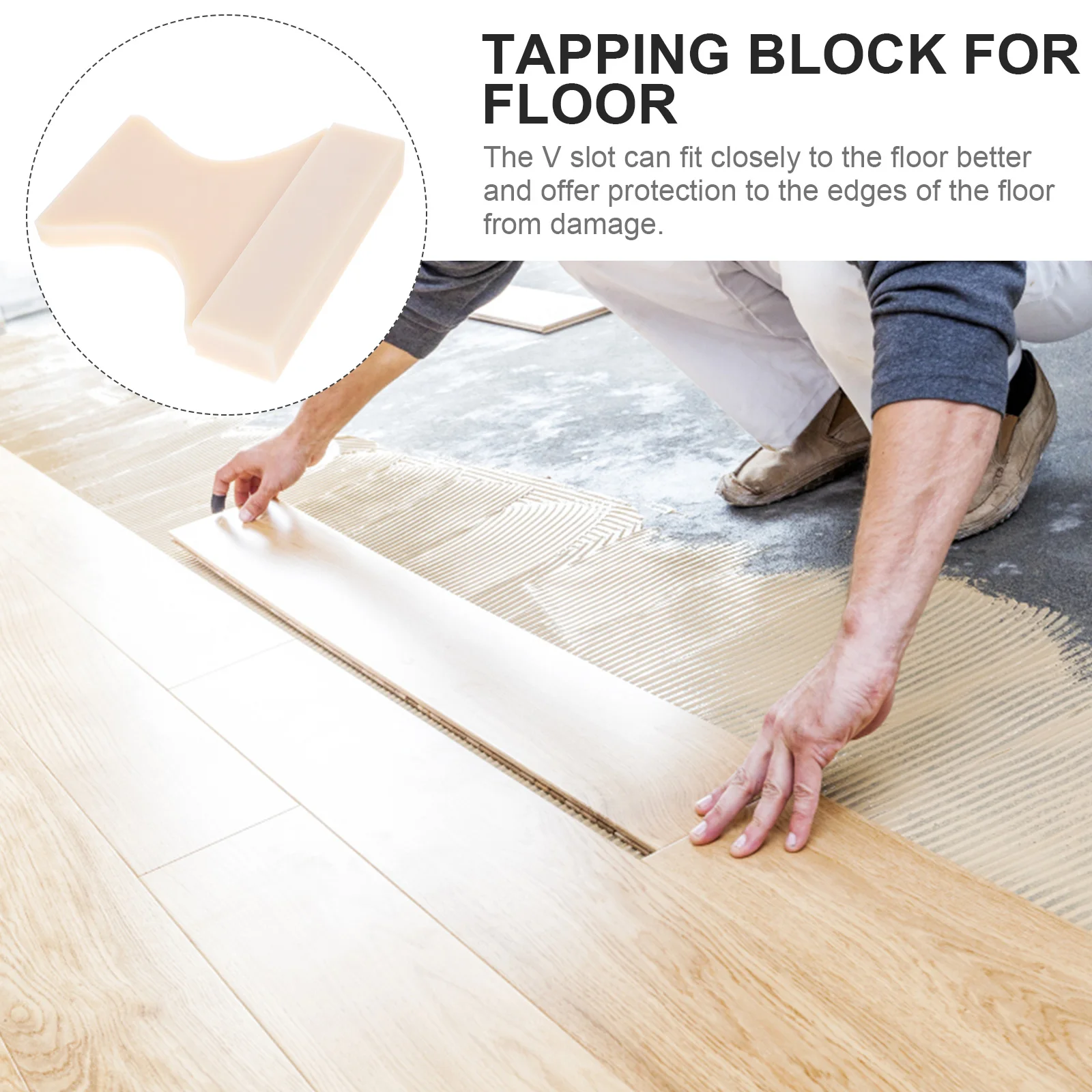 Nylon Knock Block Woodworking Tapping Tool Durable Floor Installation Professional Compact Size Large Area
Nylon Knock Block Woodworking Tapping Tool Durable Floor Installation Professional Compact Size Large Area
