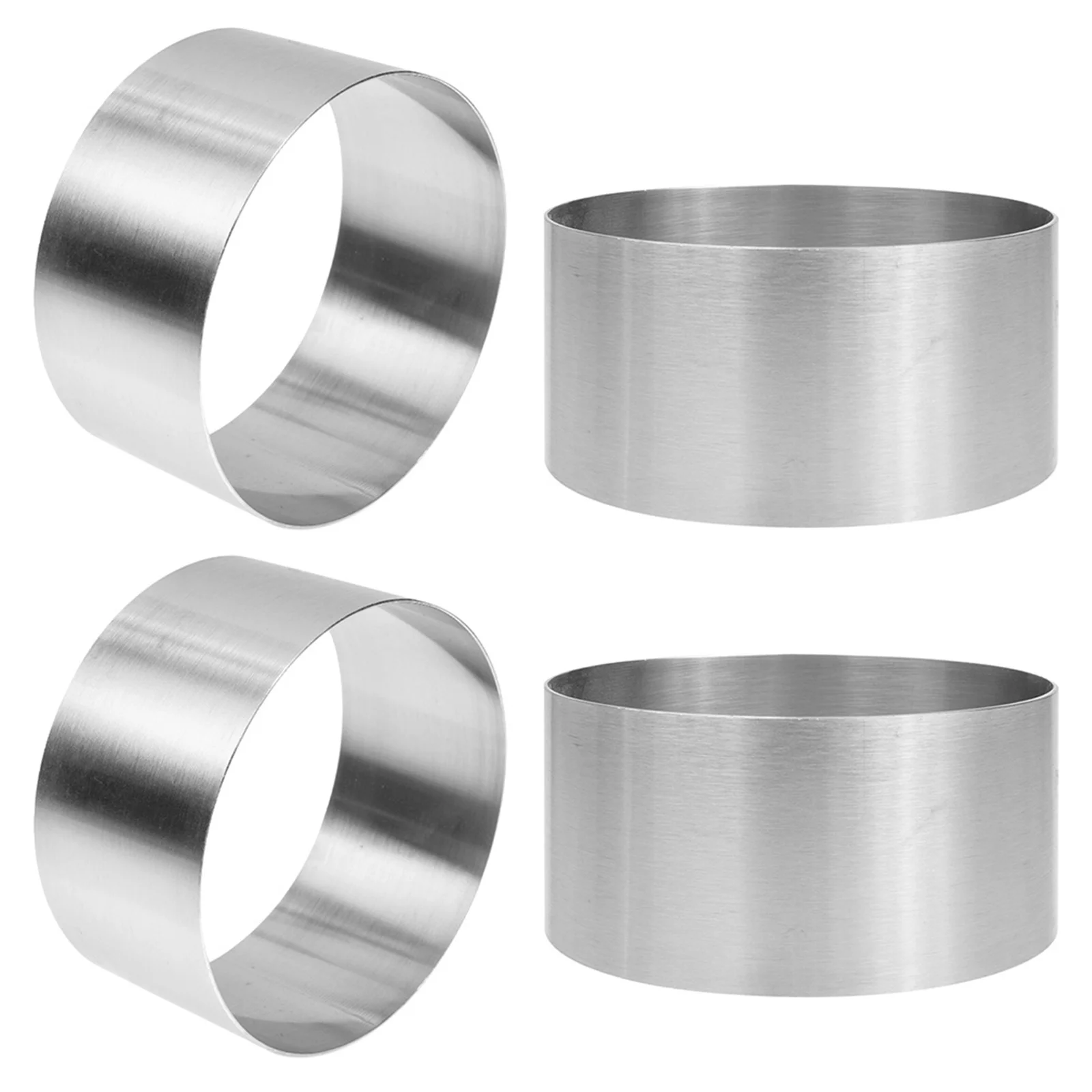 4Pcs Stainless Steel Cake Collar Baking Rings for Cake Decoration Mousse Ring Round Baking Mold Set Frost Form for Cakes
4Pcs Stainless Steel Cake Collar Baking Rings for Cake Decoration Mousse Ring Round Baking Mold Set Frost Form for Cakes
