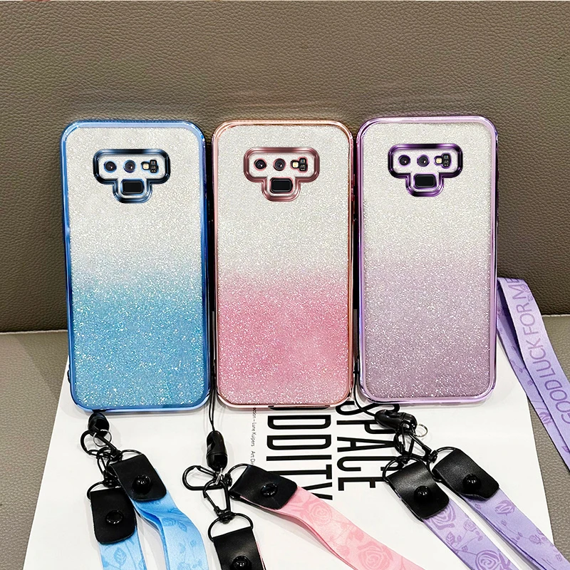 Note9 Fashion Crossbody Wirstband lanyard Strap Glitter Case For Samsung Galaxy Note 9 Note9 Note10 Note8 Back Cover
Note9 Fashion Crossbody Wirstband lanyard Strap Glitter Case For Samsung Galaxy Note 9 Note9 Note10 Note8 Back Cover