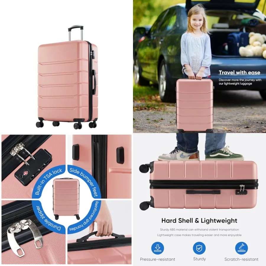 ch Carry-On Luggage, Hardside Suitcase with Spinner Wheels, Lightweight ABS Hard Shell Travel Luggage, TSA Approved Lock, Expan
ch Carry-On Luggage, Hardside Suitcase with Spinner Wheels, Lightweight ABS Hard Shell Travel Luggage, TSA Approved Lock, Expan