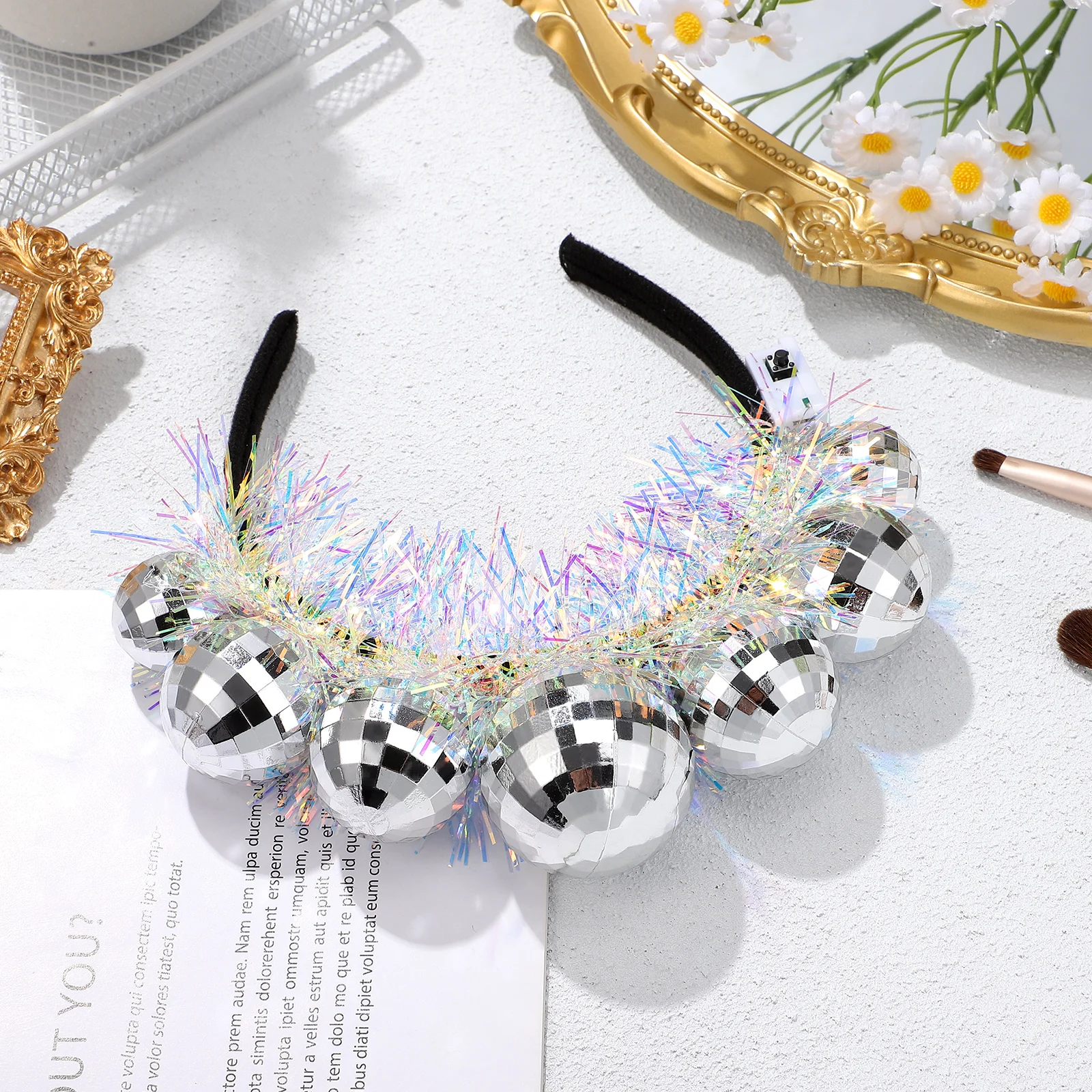 Christmas Headband Disco Ball Accessories Women Party Decorations Headbands Elastic Comfortable Plastic
Christmas Headband Disco Ball Accessories Women Party Decorations Headbands Elastic Comfortable Plastic