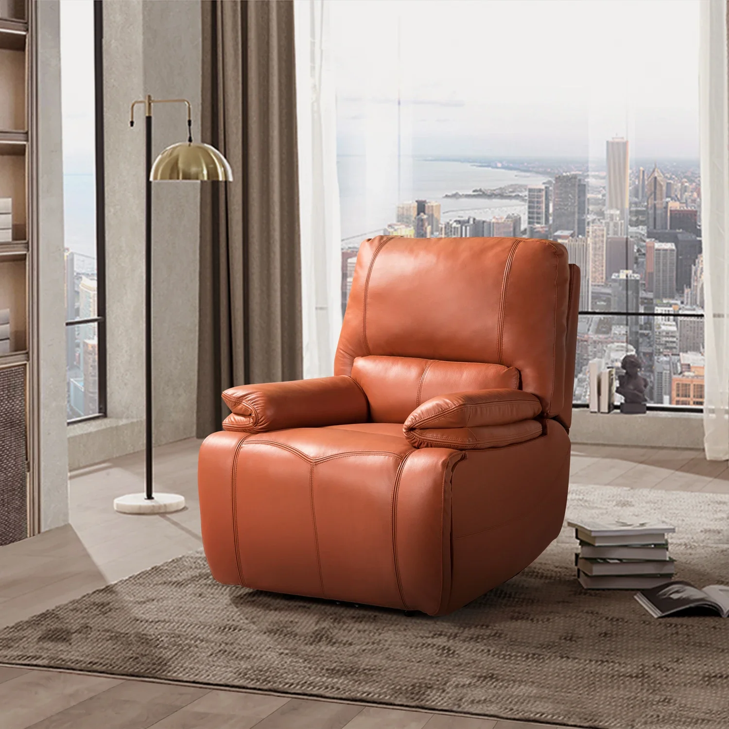 Luxury Comfort Genuine Leather Electric Power Recliner Chair Adjustable Reclining Sofa With USB Charge
Luxury Comfort Genuine Leather Electric Power Recliner Chair Adjustable Reclining Sofa With USB Charge