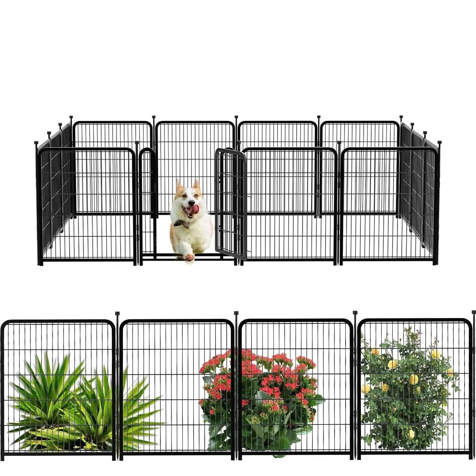 Square Tube Pet Fence Dog Playpen for Yard, Outdoor ,7 Panels + 1 Door Panel +8 Latches +16 Foot Plugs +9 Ground Protection Cov
Square Tube Pet Fence Dog Playpen for Yard, Outdoor ,7 Panels + 1 Door Panel +8 Latches +16 Foot Plugs +9 Ground Protection Cov