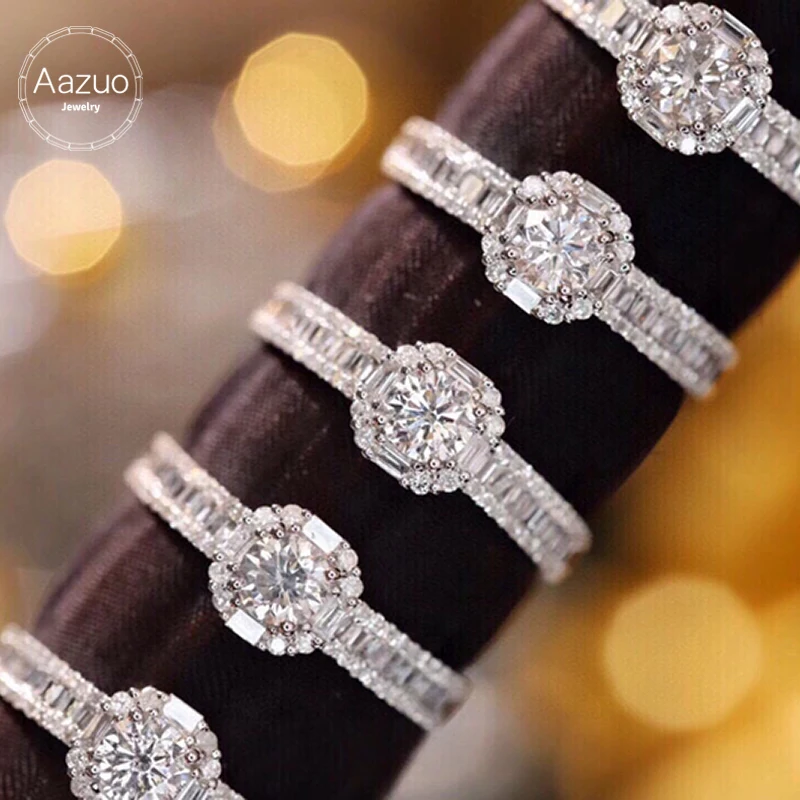 Aazuo Fine Jewelry 18K White Gold Real Diamond 0.60ct H SI Luxuly Engagement Ring Gift For Women Engagement Halo anillos mujer
Aazuo Fine Jewelry 18K White Gold Real Diamond 0.60ct H SI Luxuly Engagement Ring Gift For Women Engagement Halo anillos mujer