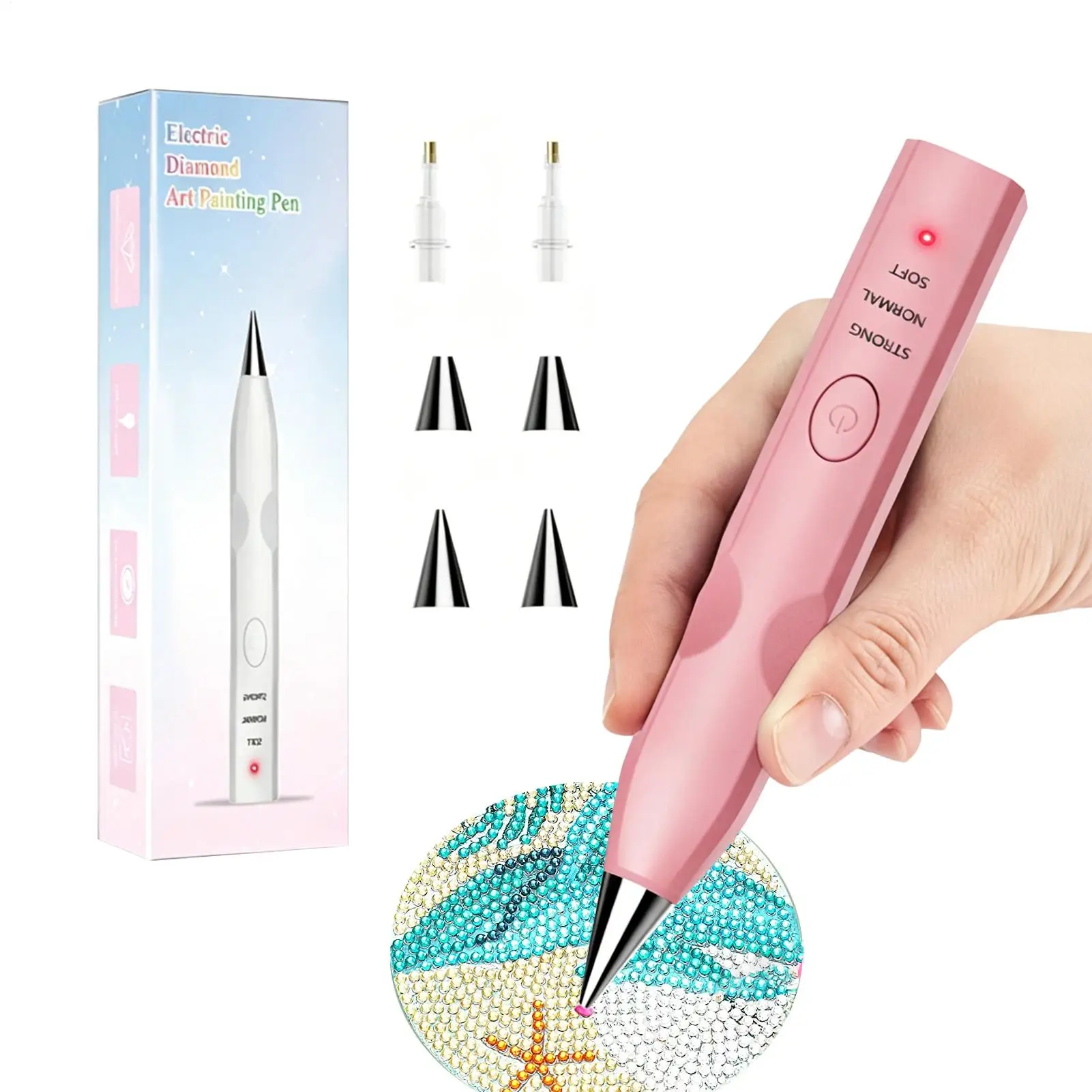 Electric Diamond Drawing Dotting Pen Rechargeable Dot Pen 3-Level Suction Adjust ABS Lightweight Rhinestone Painting Art Tools
Electric Diamond Drawing Dotting Pen Rechargeable Dot Pen 3-Level Suction Adjust ABS Lightweight Rhinestone Painting Art Tools