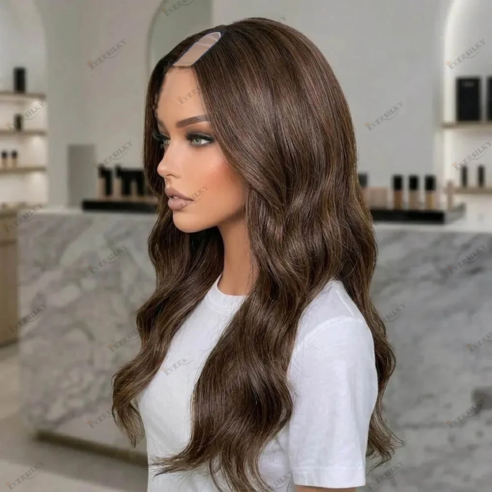 100% Human Hair Light Brown/Dark Brown Super Natural Wavy Long Cheap U Part Wig for Black/White Women 250Density Peruvian Hair
100% Human Hair Light Brown/Dark Brown Super Natural Wavy Long Cheap U Part Wig for Black/White Women 250Density Peruvian Hair