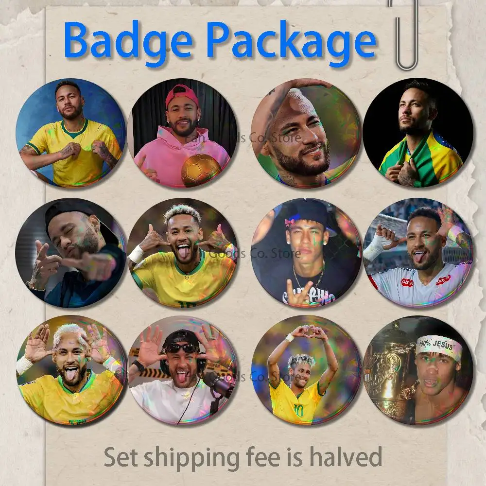 Star Football N-Neymar Brooches for Backpack Accessories 25,32,44,58,75mm Round Enamel Pins 2-piece set Cartoon Anime Badge
Star Football N-Neymar Brooches for Backpack Accessories 25,32,44,58,75mm Round Enamel Pins 2-piece set Cartoon Anime Badge