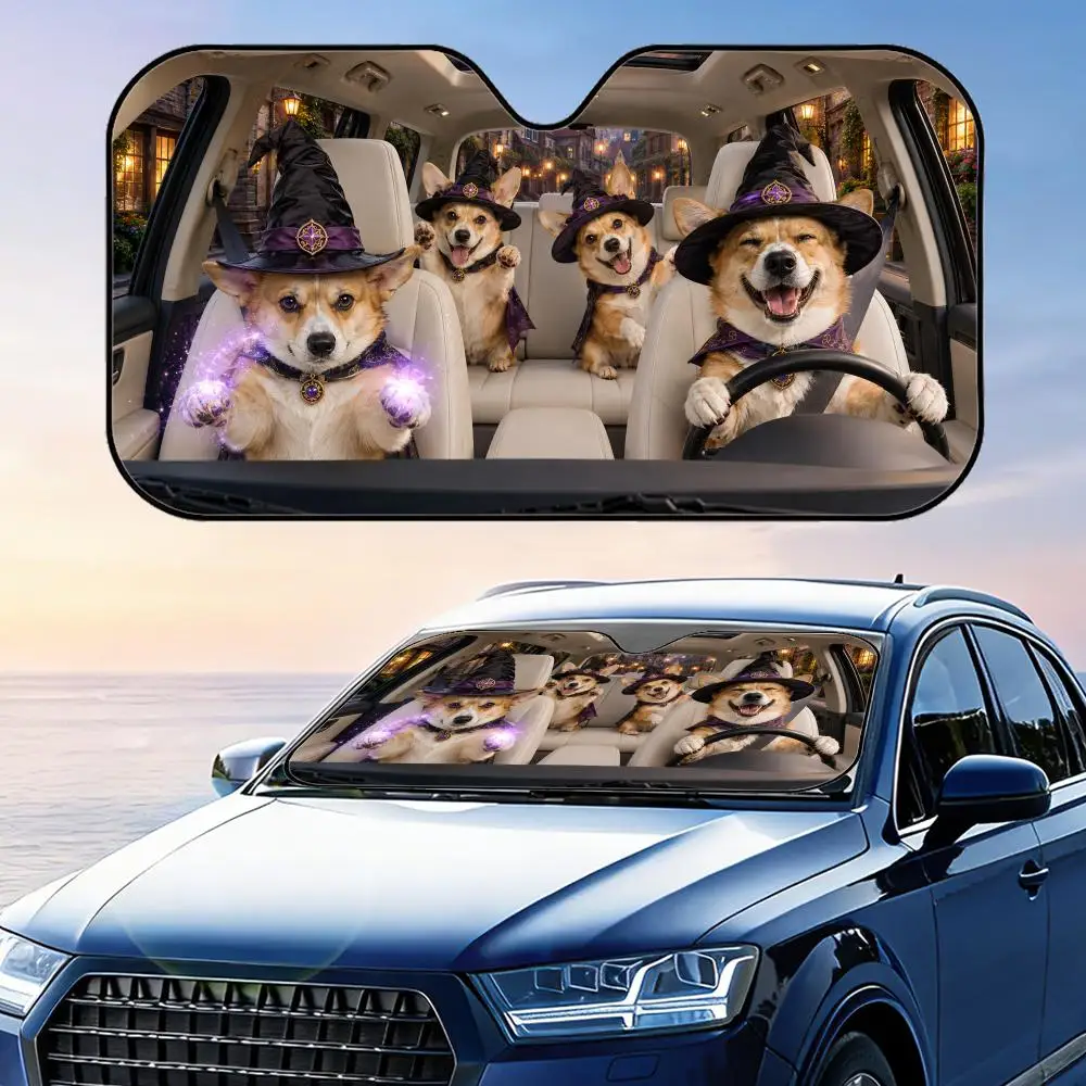 Funny Corgi in Witch Hat Sun Visor Car Windshield Sunshade UV Protection Reflective Foldable Heat Insulation Cover
Funny Corgi in Witch Hat Sun Visor Car Windshield Sunshade UV Protection Reflective Foldable Heat Insulation Cover