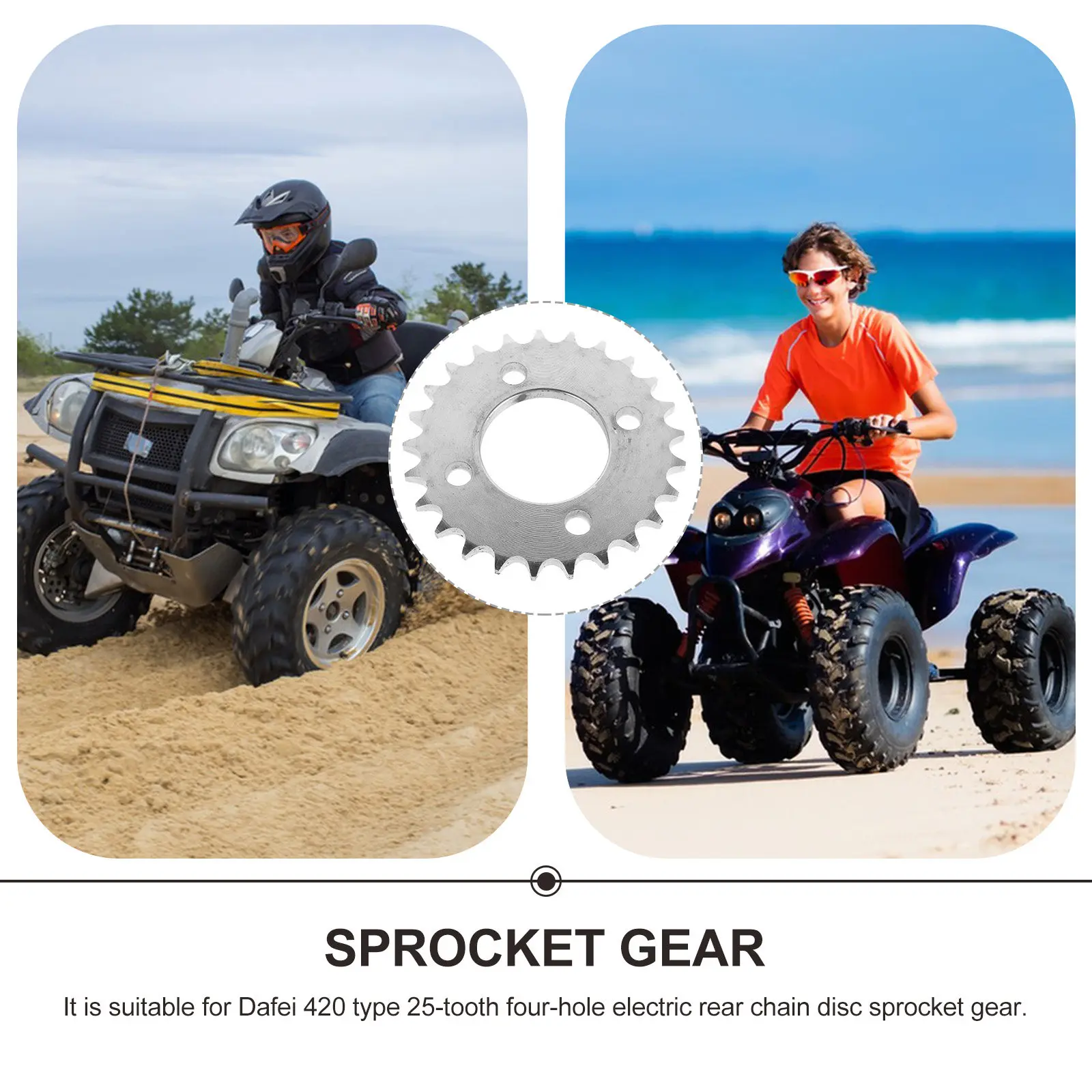 Electric Rear Sprocket 420 Type 25 Tooth Metal Motorcycle Chain Sprocket for Atv Go-Kart Rear Drive Smooth Operation Replacement
Electric Rear Sprocket 420 Type 25 Tooth Metal Motorcycle Chain Sprocket for Atv Go-Kart Rear Drive Smooth Operation Replacement
