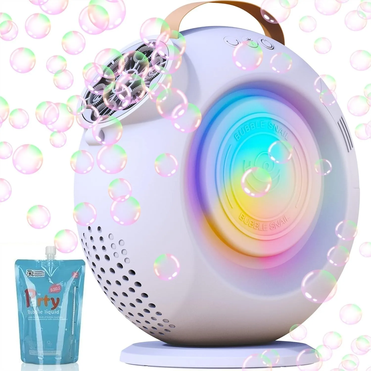 Automatic Bubble Machine for Kids, 15000+ Bubbles/Min with 90°/360° Rotation & LED Light, Rechargeable Bubble Blower for
Automatic Bubble Machine for Kids, 15000+ Bubbles/Min with 90°/360° Rotation & LED Light, Rechargeable Bubble Blower for
